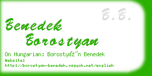 benedek borostyan business card